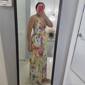 Colorful Tie-Dye Maxi Dress